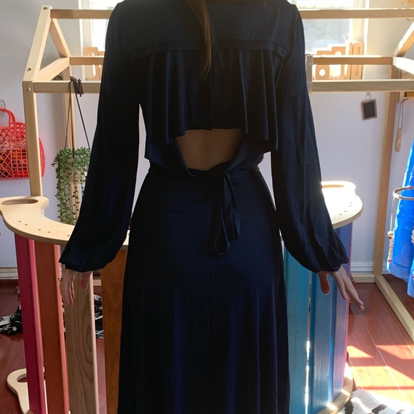 Bcbg Navy Open Back Dress - Picture 7 of 7